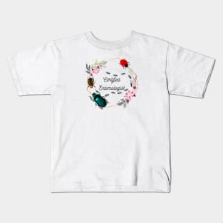 Certified Entomologist Floral Kids T-Shirt